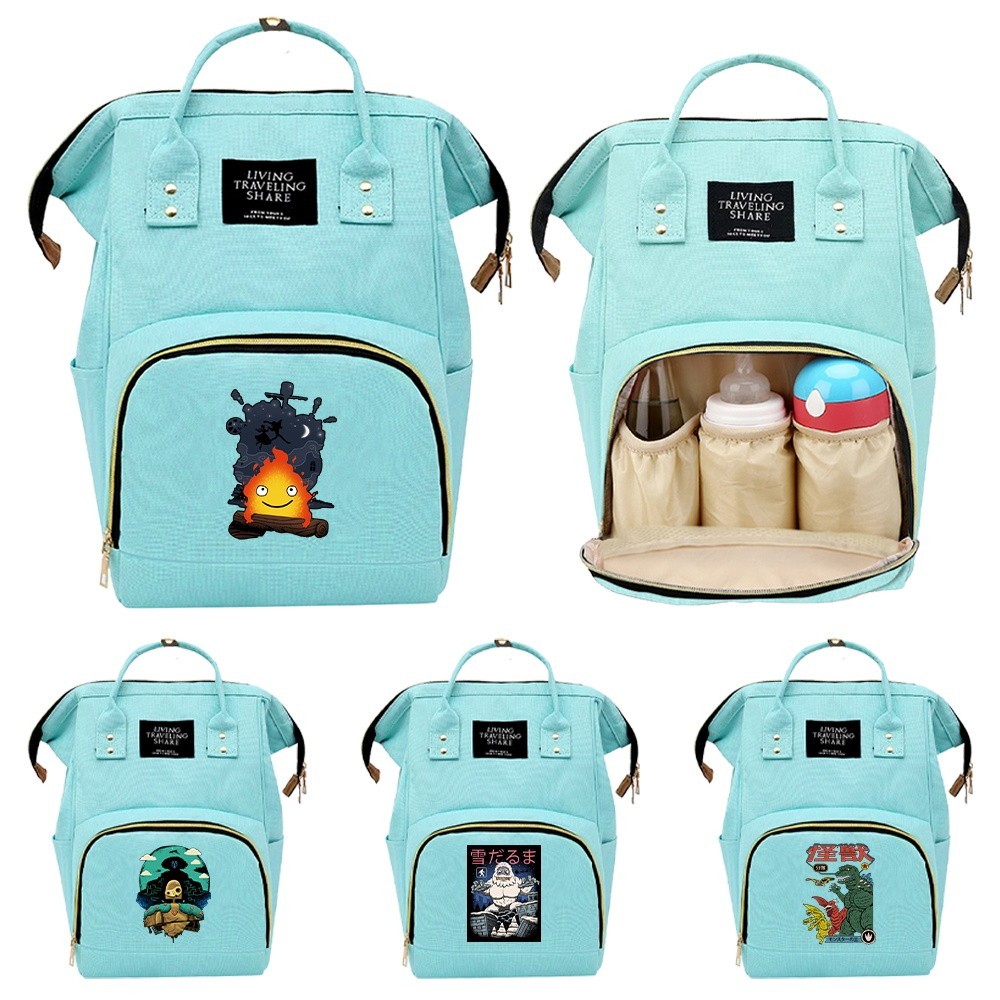 Diaper Bags Large Capacity Travel Organizer Bag Multi-function  Waterproof Travel Needments bag Prin