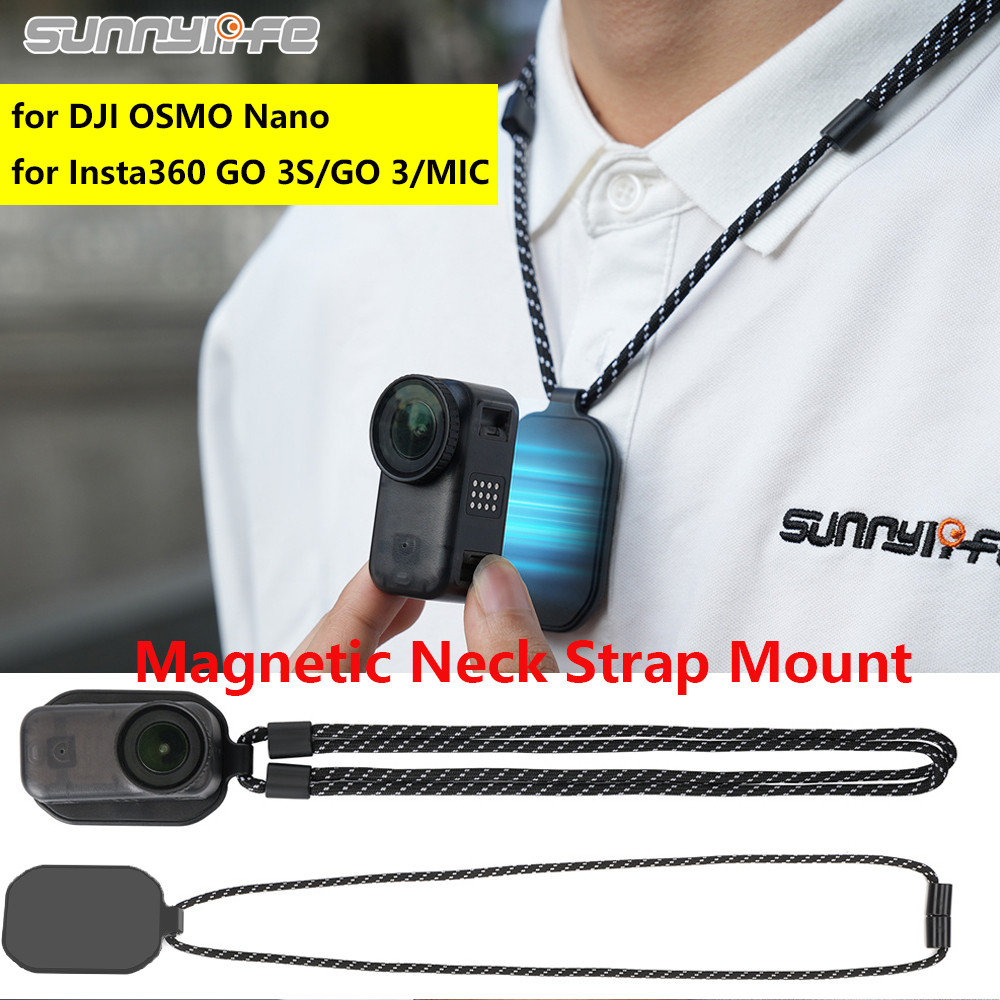 Giá đỡ dây đeo cổ máy ảnh từ tính Giá đỡ ngực Phát hành nhanh cho dây buộc DJI OSMO Nano / Insta360 