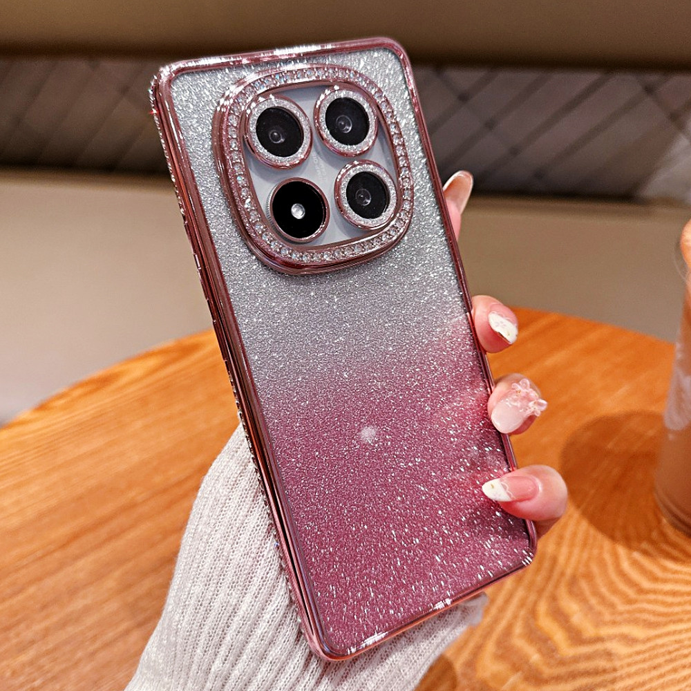 Ốp điện thoại silicon mềm mạ kim cương giả sang trọng cho Xiaomi Remi Note 14 13 Pro Plus 12 11 10 P