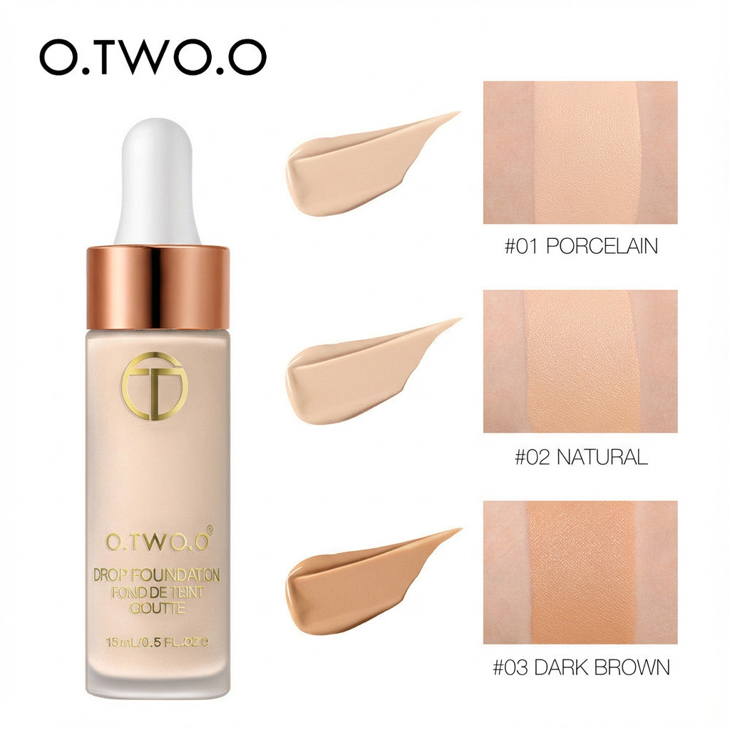 O.TWO.O Gold Silky Foundation Concealer Ẩn Lỗ Chân Lông Lâu Dài Không Chuyển Dầu Kiểm Soát Đế Mịn Tr