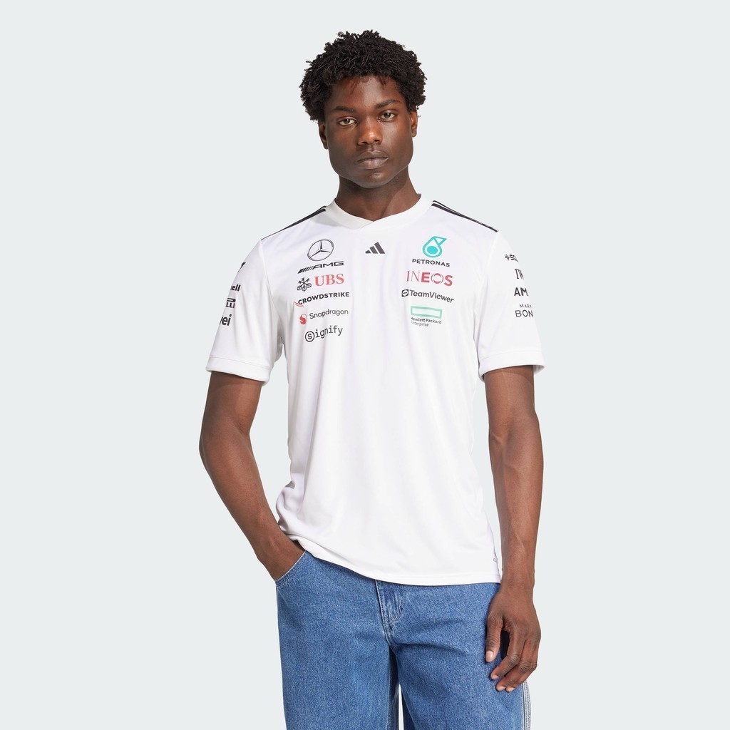 adidas Motorsport MERCEDES - AMG PETRONAS FORMULA ONE TEAM DRIVER JERSEY Men White JX5798