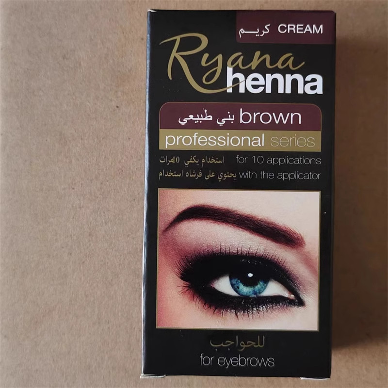 Ryana Henna Thuốc Nhuộm Lông Mày Trắng Lông Mày Thảo Dược Henna Thực Vật Nhuộm Lông Mày Nga