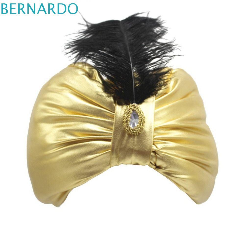 BERNARDO Ấn Độ Xếp Ly Mũ, Mũ Ả Rập Quấn Đầu Turban Xếp Ly, Vàng Mới Lạ Cosplay Dân Tộc Sultan Trang 