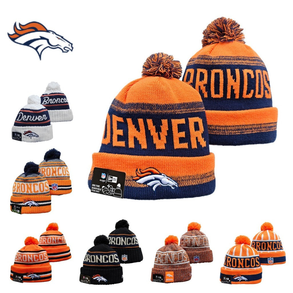 Mũ len Denver Broncos Ấm Áp - Màu Cam, Trắng, Đen
