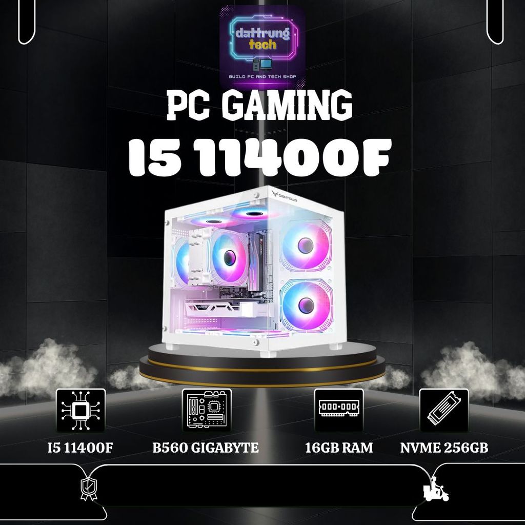 PC Gaming mượt mà, ổn định với Main B560 GIGABYTE, Core i5 11400f, RAM 16GB DDR4, NVME 256GB.