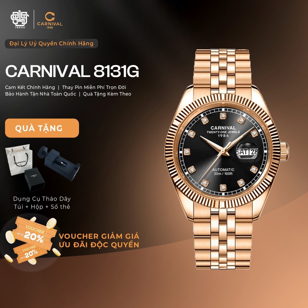 Đồng Hồ Nam Carnival 8131G-VH-D Hàng Chính Hãng 1994s WATCH