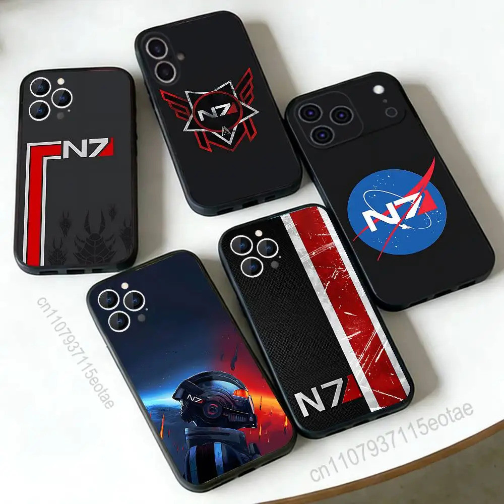 TP-1 Game N7 M-Mass Effect Ốp Điện Thoại Silicon Mềm Cho IPhone 16,17,15,11,13,12,14, Mini, Pro, Max