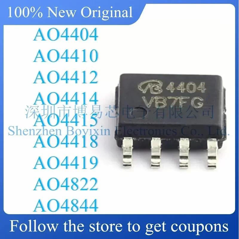 5 CÁI AO4404 AO4410 AO442 AO4414 AO4415 AO4418 AO4419 AO4822 AO4844 SOP Chip ic