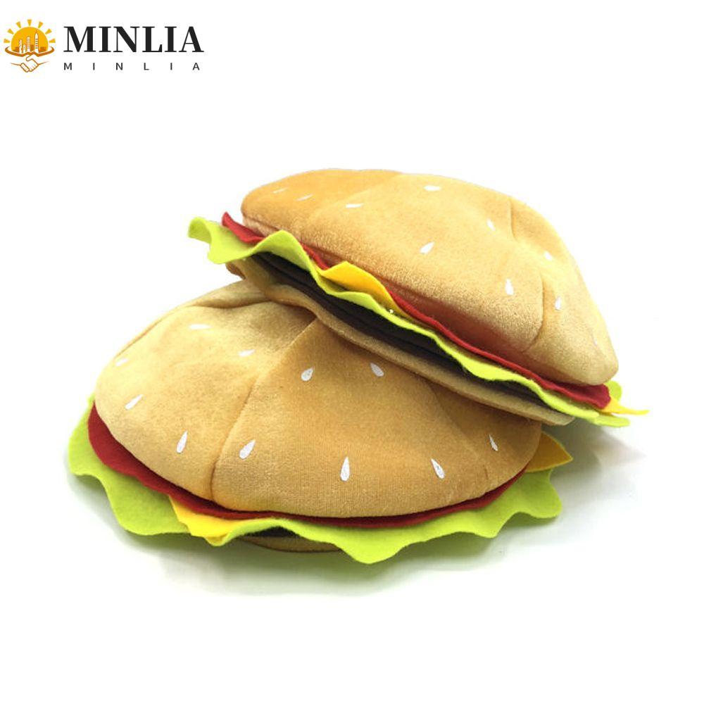 Mũ Burger Trang Trí MINLIA, Mũ Trùm Đầu Burger Thoải Mái Mềm Mại, Quà Tặng Sáng Tạo Dễ Thương Ngộ ng