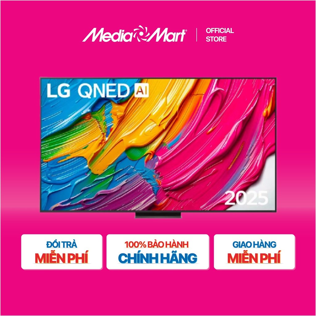 [MEDIAMART] - Smart Tivi 55 Inch LG QNED AI 4K 55QNED80ASA - FREESHIP,Bảohànhchínhhãng