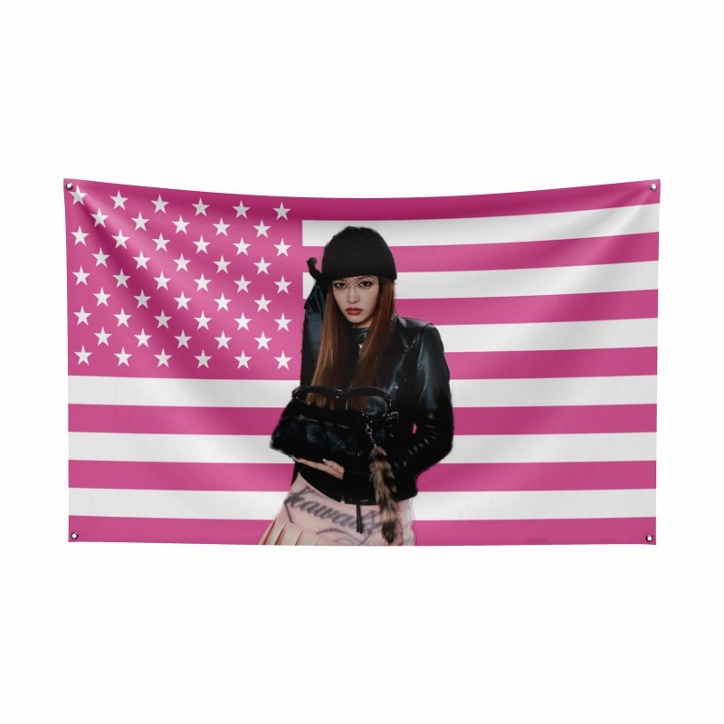 Cờ Yujin Hàng có sẵn IVE Cờ Yujin Anyouzhen Cờ cổ vũ Trang trí nội thất Tấm thảm Vải