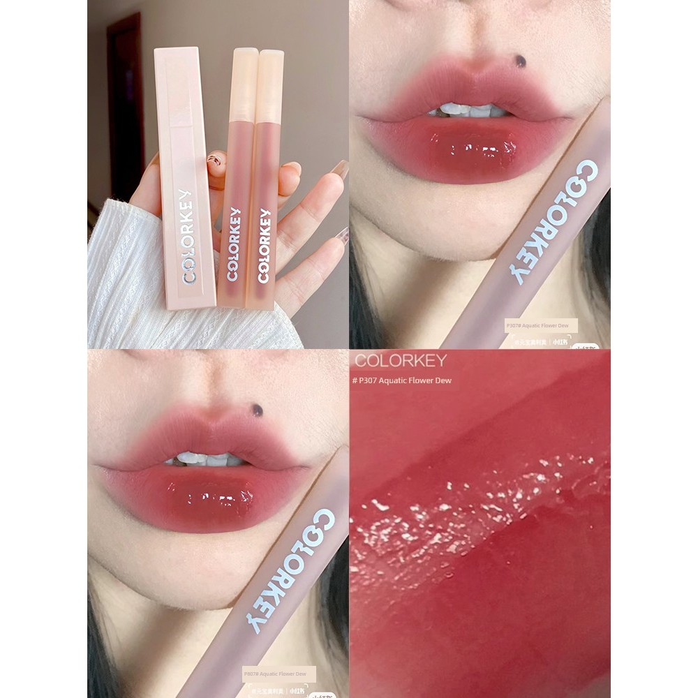 Colorkey Colorkey Colorkey Lip Gloss Water Mist Lip Gel Son Môi Không Phai Màu Nhúng Cốc Matte Trang