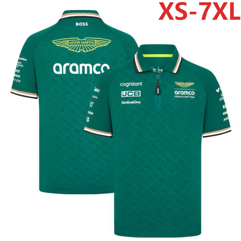 2026 Mới F1 Unisex Áo Sơ Mi Polo Tay Ngắn + F1 Aston Martin Racing Team Jersey