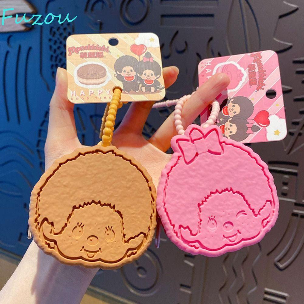FUZOU Monkiki Búp Bê Móc Khóa, Trang Sức Silicon Monkiki Búp Bê Ví Đựng Tiền Xu, Sáng Tạo Ins Thủ Cô