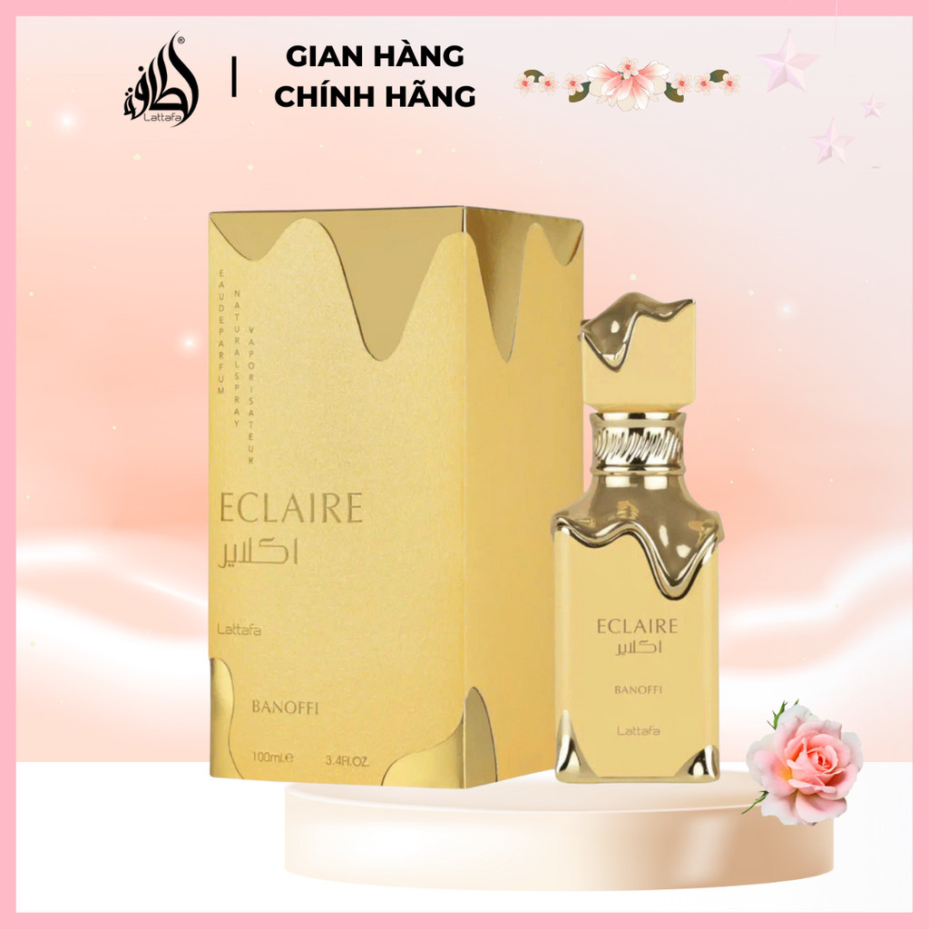[Full 100ml] Nước hoa Lattafa Eclaire Banoffi EDP một mùi hương gourmand ngọt ngào - cam kết hàng ch