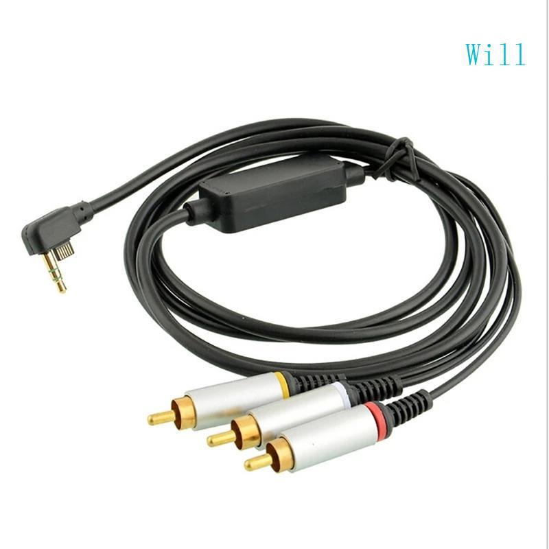 Sẽ AV Cable Video 3RCA Adapter Dây Nối Dài Dây Cáp Linh Kiện Thay Thế Cho 1 5m