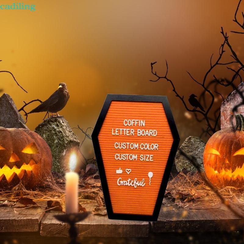 Ciling Coffin Letter Board Gothic Message Board Felt Letter Board with Letter for Party