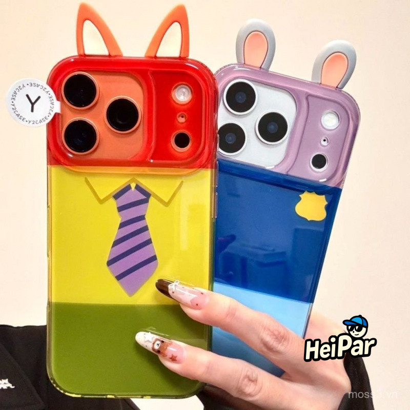 Spike Price Hoạt Hình Dễ Thương Khâu Màu Judy Nick Thích Hợp Cho iphone17 promax Apple 16p Vỏ Điện T