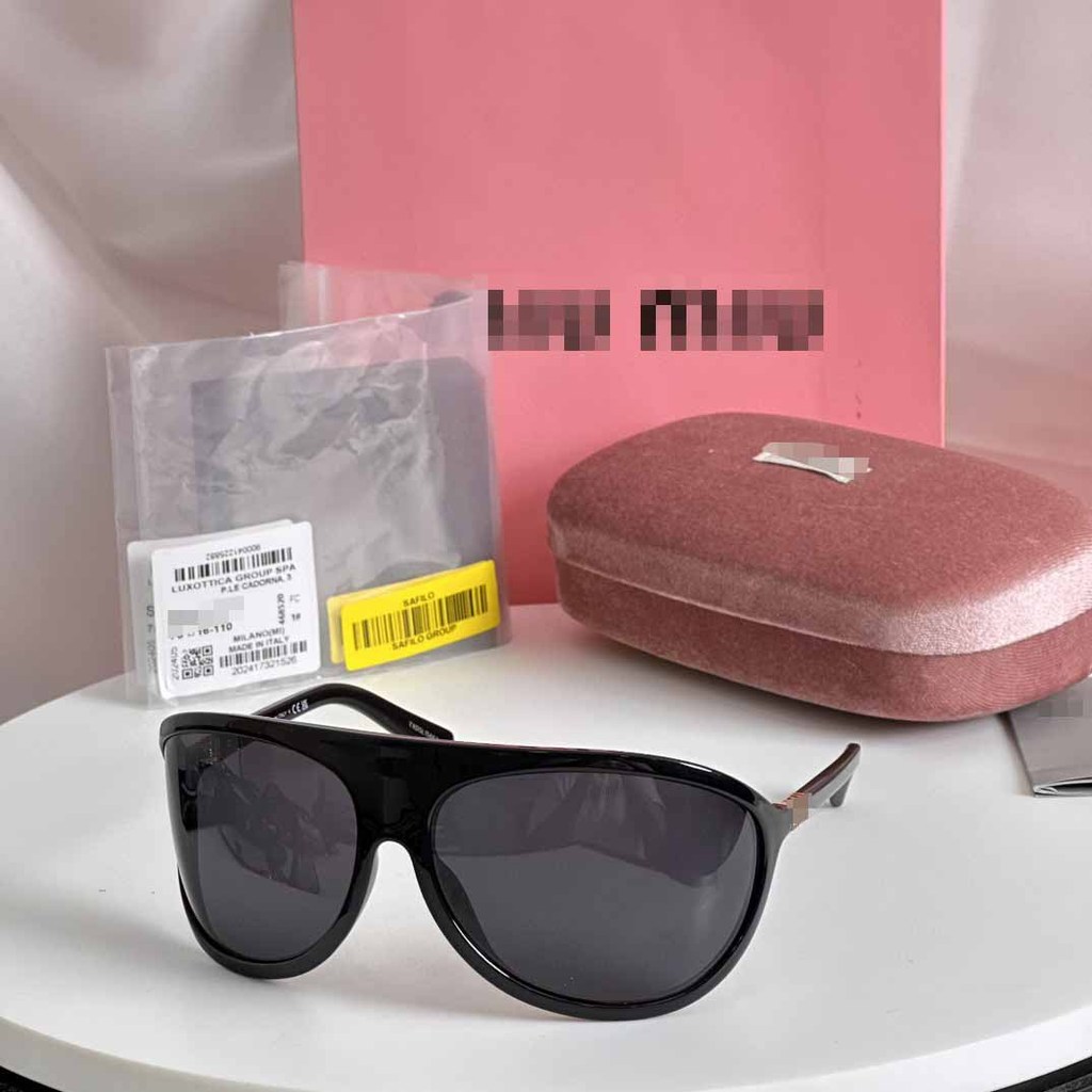GHFV MIU*MM New High-End Round Frame Narrow Sunglasses Sunshade Sweet Style Face-Slimming Women's Su