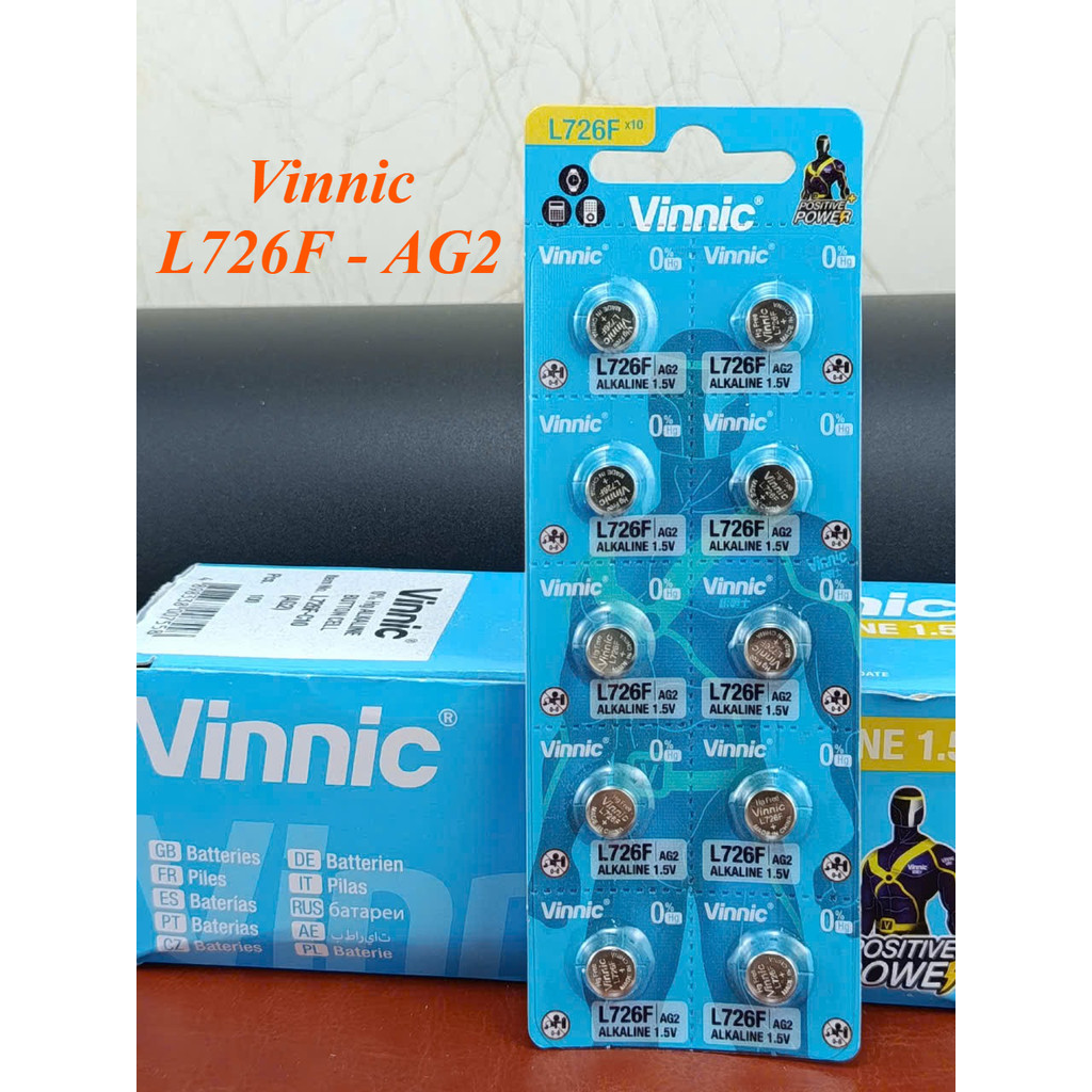 Vỉ pin đồng hồ  L726F Lr726 SR726SW SR726 726 397 Hiệu VINNIC 1,55V