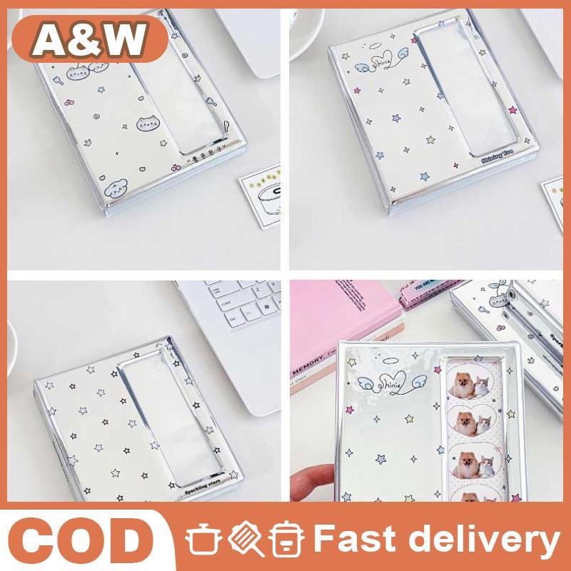 [WHP] Cartoon 4 Grid Idol Card Album 40 Pcs 2x6 Inch Photo Strips 20 Pcs 4x6 4R Holder