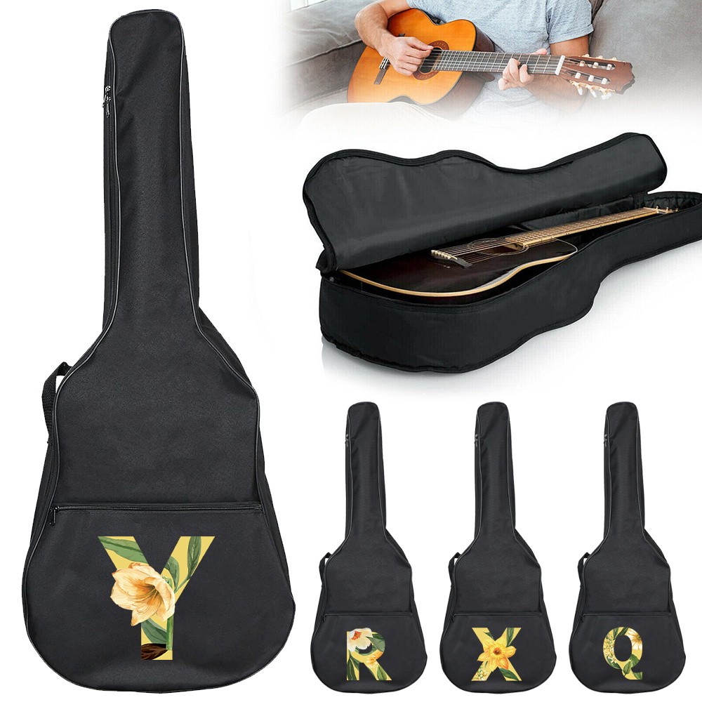 Tas gitar Vỏ Đàn Guitar Điện Di Động Floral Series 31-41 Inch Cổ Điển Acoustic Guitar Cover Túi Đàn 