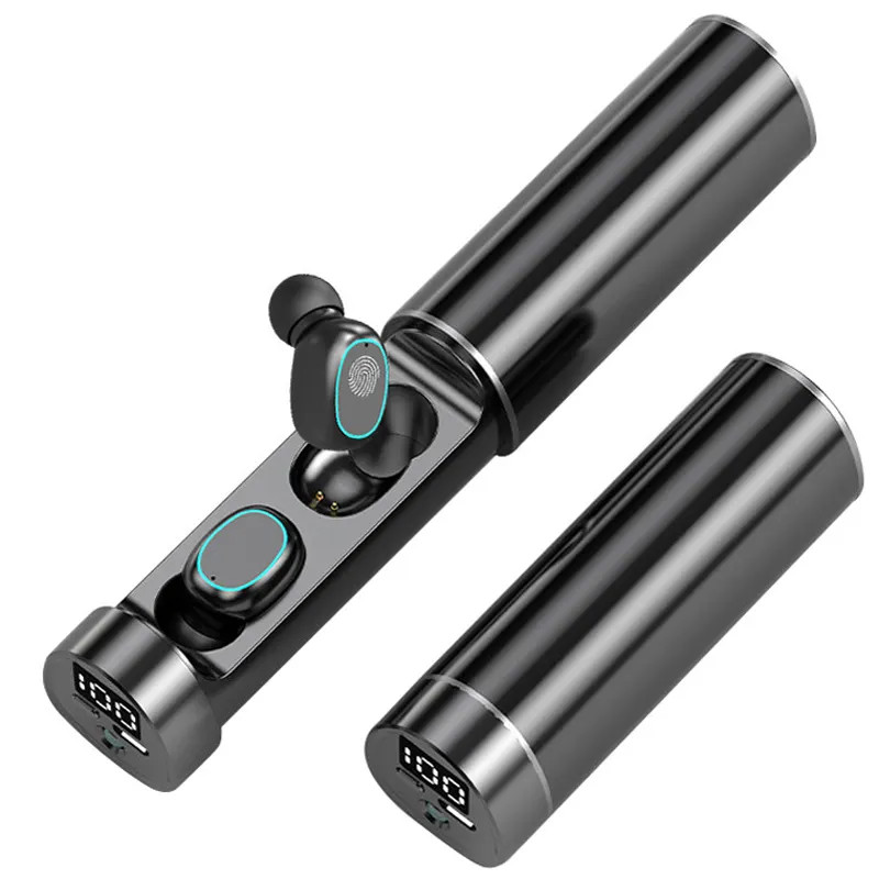 Thiết kế mới Tai nghe N21 Tws có đèn pin Tai nghe Hifi thể thao Mini không dây Tai nghe chơi game tr