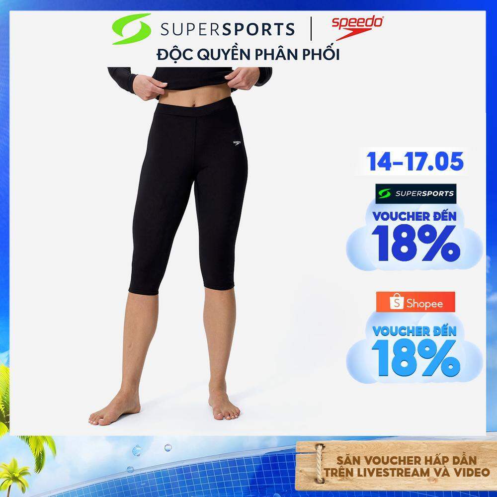 Quần Bơi Chống Nắng Nữ Speedo Endurance+ Three Quarter - Đen