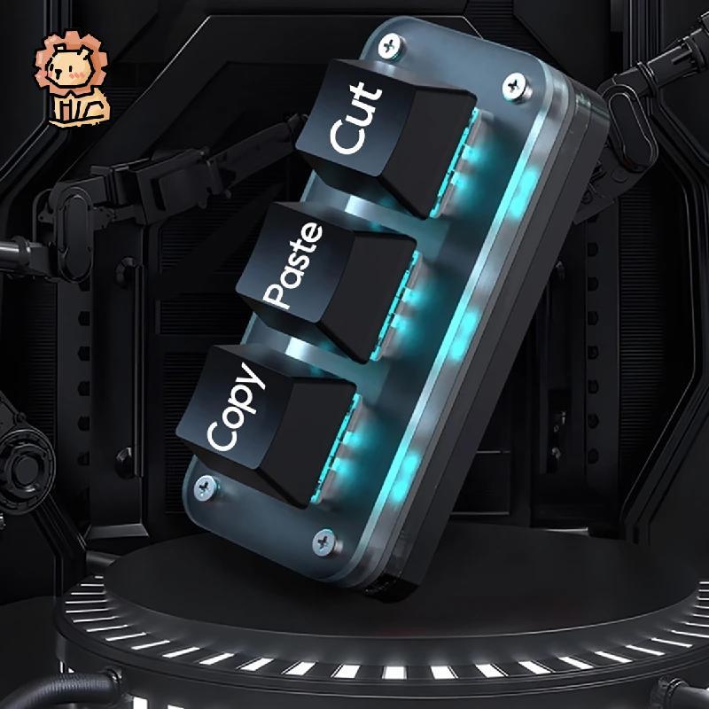 Mini 3 Phím Cắt Sao chép Dán Ctrl X C V Phím tắt RGB Macro OSU Bàn phím Cơ có thể lập trình