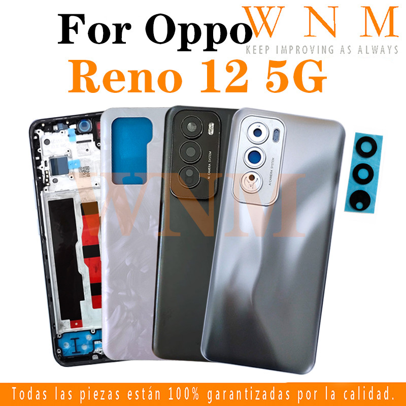 Dành Cho Oppo Reno 12 5G PJV110 LCD Khung Trước Viền Lưng Pin + Khung Giữa + Bộ Phận Khung Camera Ph