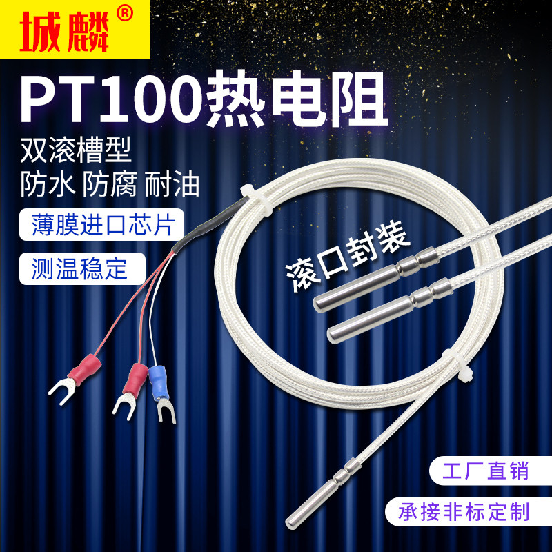 Pt100 Bạch Kim Chịu Nhiệt Pt1000 Cảm Biến Nhiệt Độ Cán Niêm Phong Chống Thấm Nước Dầu Nhiệt Độ Đầu D
