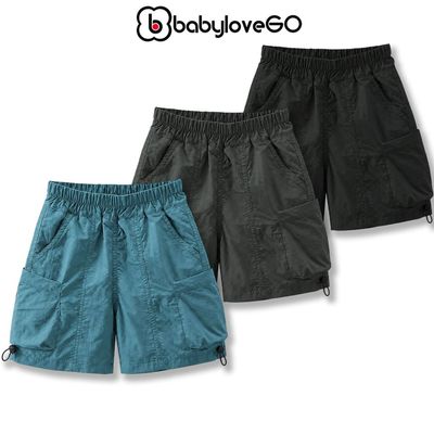 Quần đùi bé trai túi hộp BabyloveGO quần short gió mềm mịn đứng form cho bé QG04