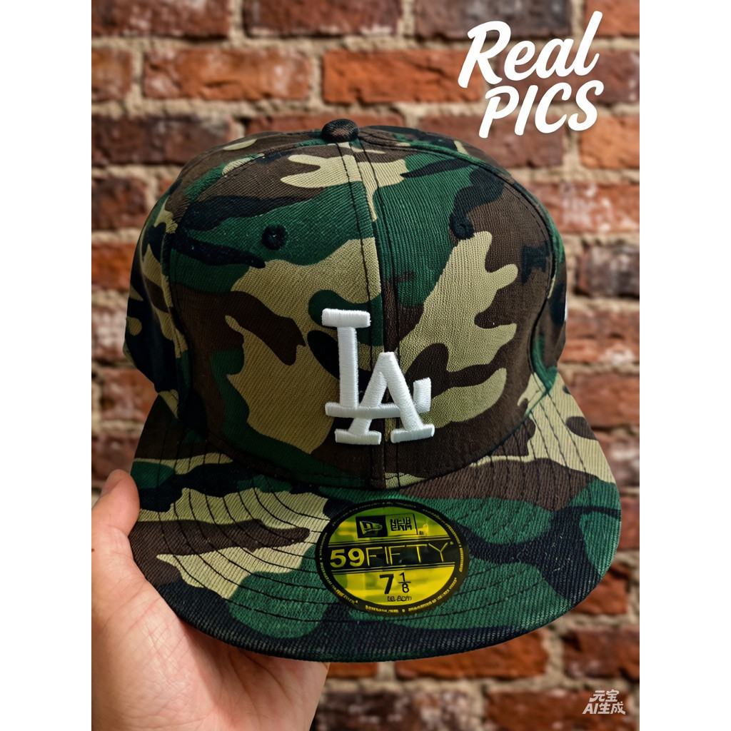 Nam Los Angeles Dodgers New Era Ngụy trang 59fifty Snapback Hat,, mũ chống nắng hàng ngày thông thườ