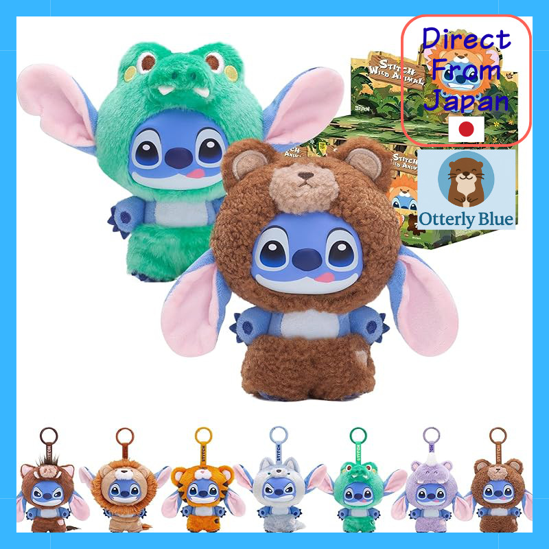 TOP TOY Disney Stitch "Wild Animals" Series Soft Vinyl Plush Figure, 1-Piece Blind Box Gashapon Coll