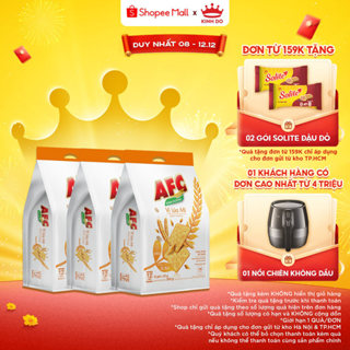  Túi Bánh Quy Dinh Dưỡng AFC Vị Lúa Mì 258g  Combo 3  