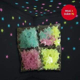  Miếng Dán Tường Sao Phát Sáng Trong Bóng Tối  Gói 100 Miếng  | Trang Trí Nghệ Thuật Phòng Ngủ Phòng Trẻ Em Miếng Dán Phát Sáng 