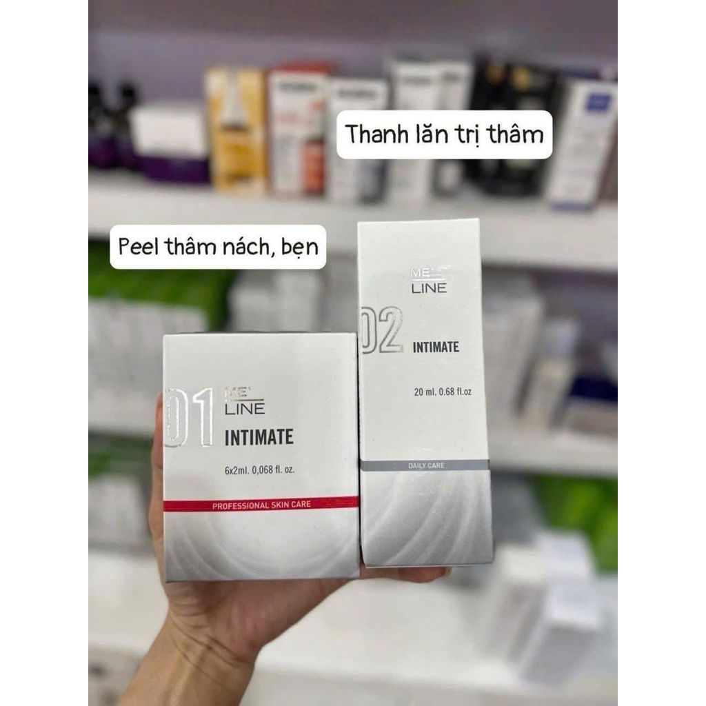 Bộ đôi Giảm Thâm Vùng Kín Peel 01/Lăn giảm thâm 02 Intimate Meline