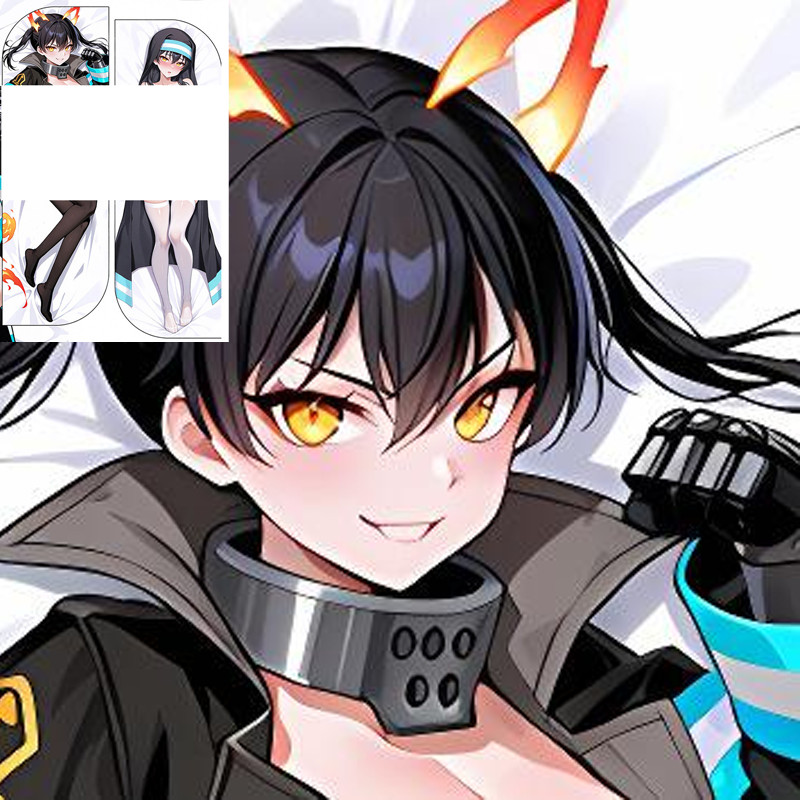 Anime Fire Force Moshi Oze Vỏ Gối Dakimakkura OW Dva Vỏ Gợi Cảm 3D Vỏ Chăn Ga Gối Hai Mặt Tùy Chỉnh