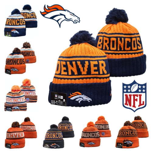 NFL Denver Broncos - Mũ dệt kim đa năng xanh/cam/trắng