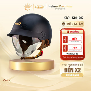   KIO x Helmet Premium  Mũ Bảo Hiểm Nửa Đầu Kio KN10K - Kính Âm Phủ Nano Lưỡi Trai Thông Gió Lót Êm 