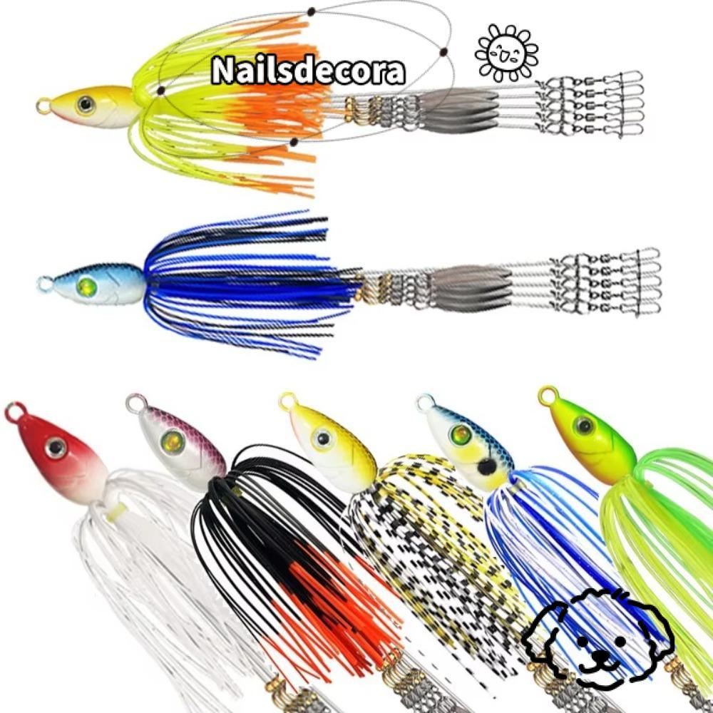 NAILS Alabama Rig - Bộ mồi câu cá biển gồm spinner mềm và thìa mềm swimbait