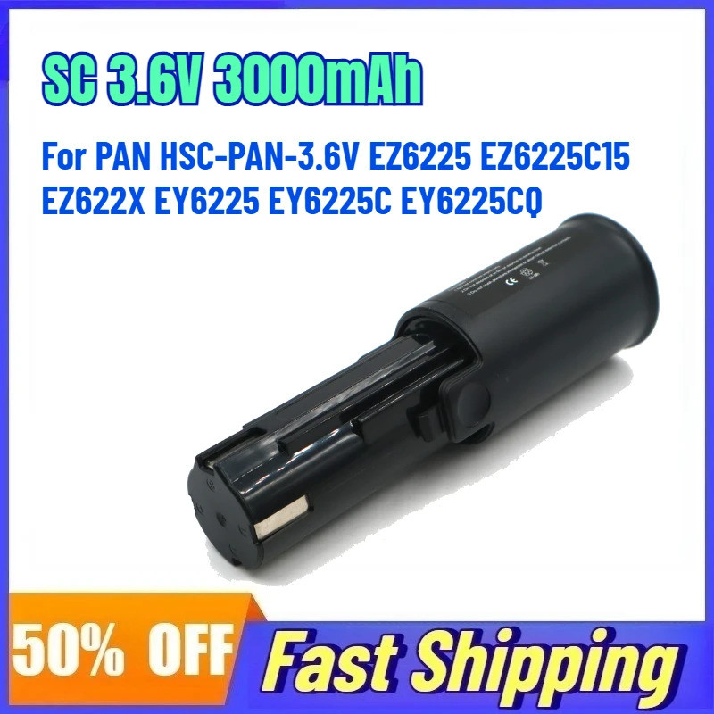 Pin sạc SC 3.6V 3000mAh cho PAN HSC-PAN-3.6V EZ6225 EZ6225C15 EZ622X EY6225 EY6225C EY6225CQ Pin Lit
