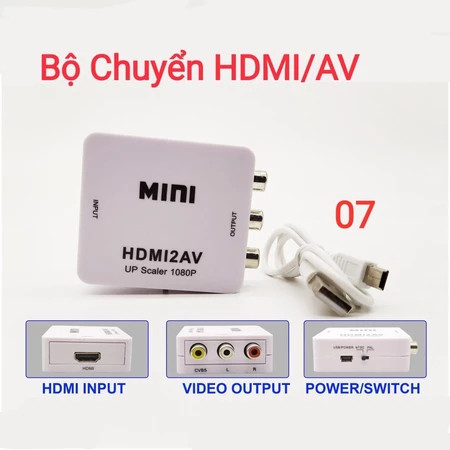 HD01 Bộ Chuyển Đổi HDMI Sang AV Full HD 1080 - HD Video Converter - HDMI2AV