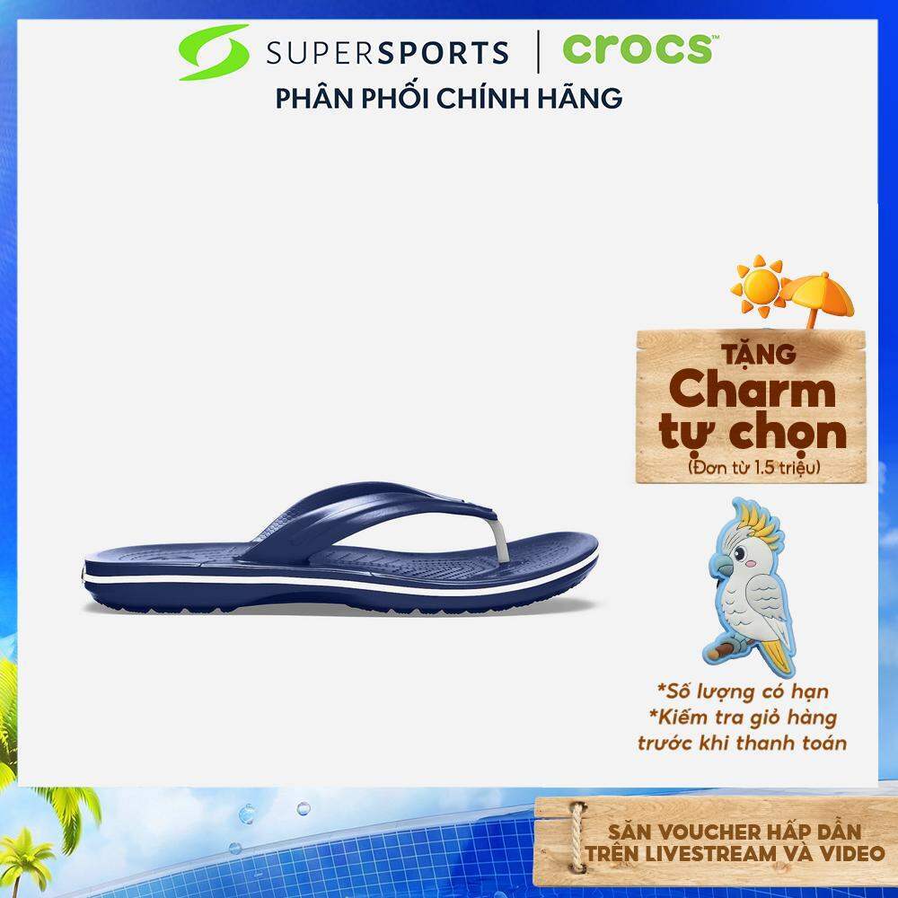 Dép Xỏ Ngón Unisex Crocs Crocband - Xanh Navy - 11033-410 LS400
