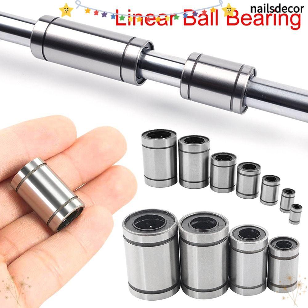 NAILSDECOR Thép Bushing CNC Phần Thanh Trục Bền LM3UU LM4UU LM5U LM6UU