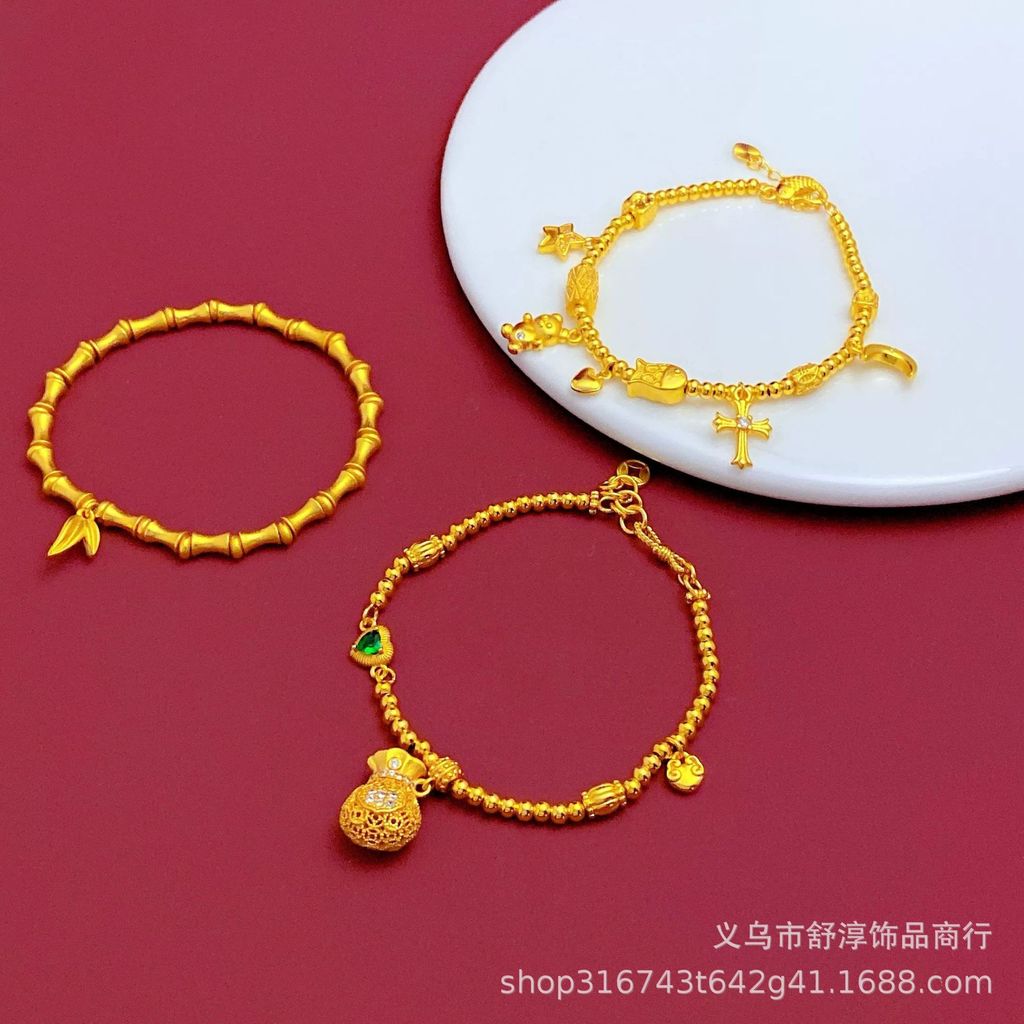 Popular~Same style as the jewelry store's micro-inlaid cloud pattern lucky bag bracelet, exquisite b