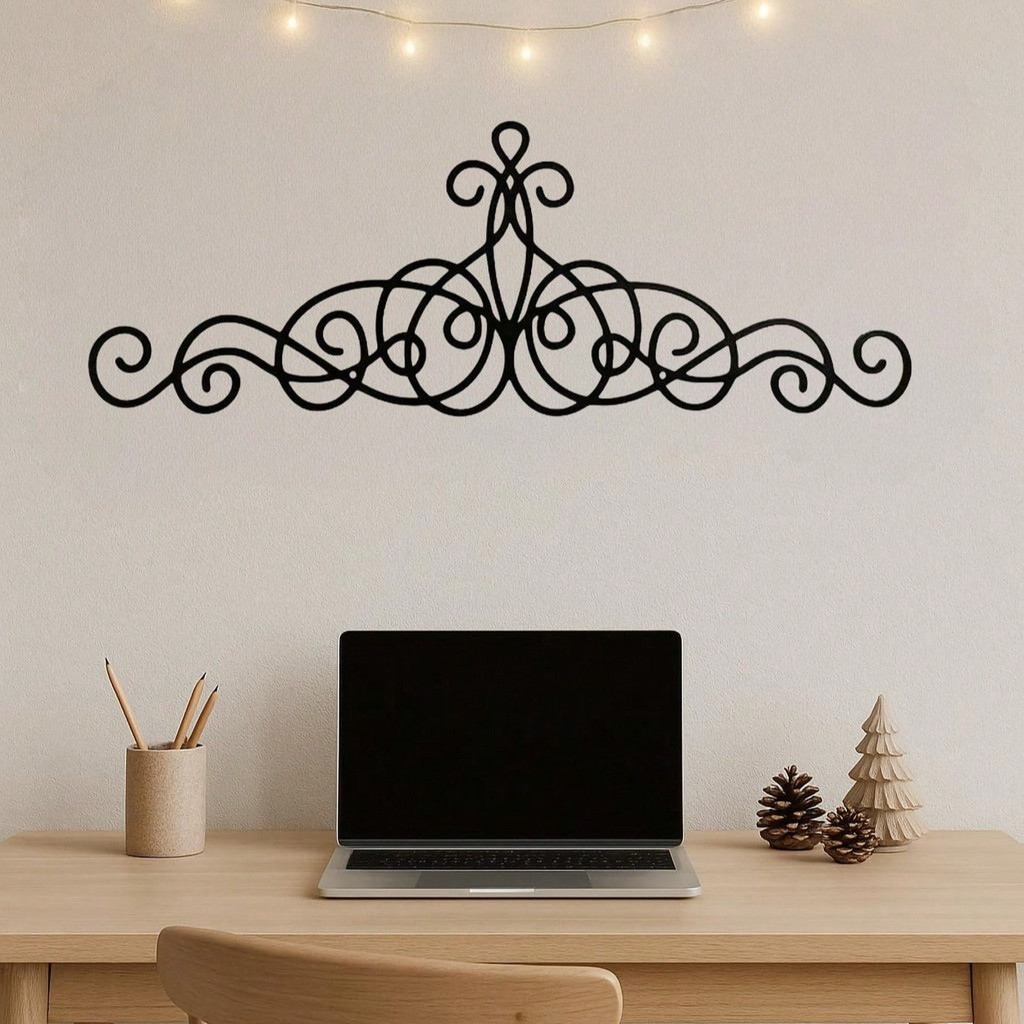 CIFbuy Vintage Scroll Wall Decor - Món quà điêu khắc Gothic Iron Art Farmhouse