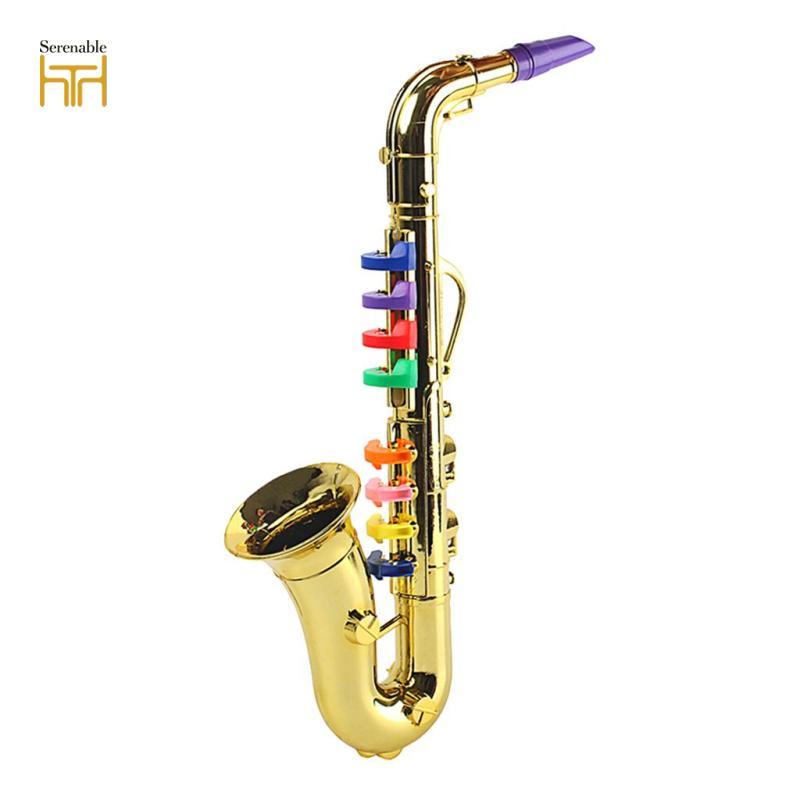 Nhạc Saxophone Chơi Nhạc Cụ Gió Cho Trẻ Em Mầm Non Đồ Chơi Nhạc Cụ Vàng