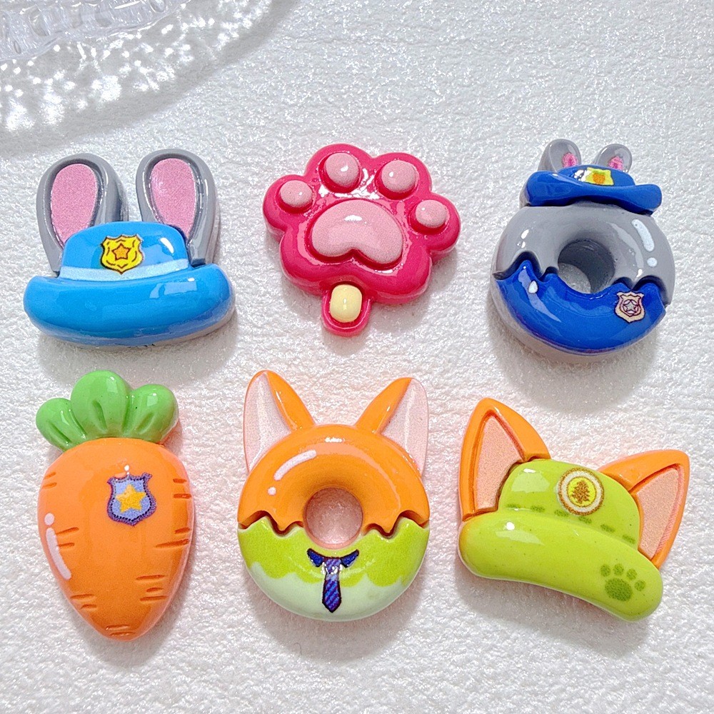 1 Bộ Charm Thỏ Zootopia Fox | Phụ kiện giày dép DIY tắc nghẽn