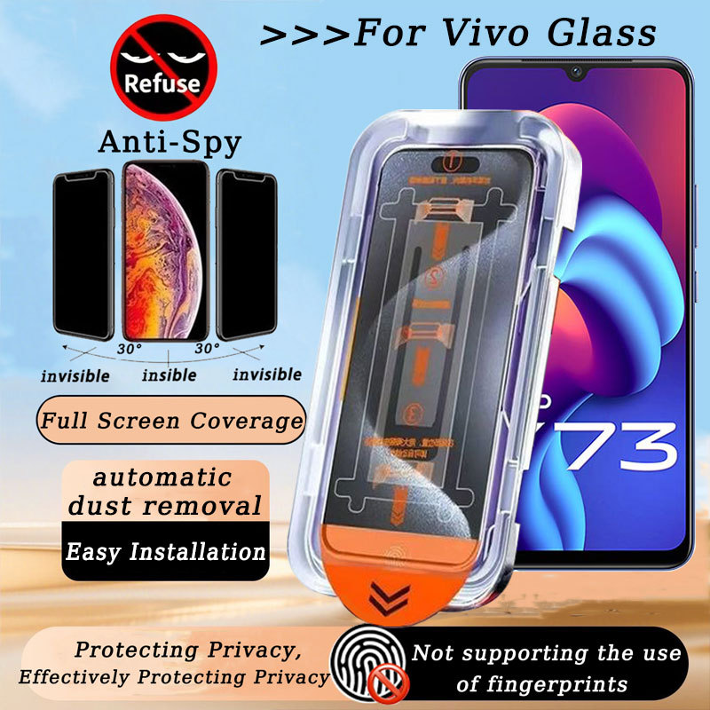 Kính Cường Lực và Khung Tự Dán Chống Nhìn Trộm Cho VIVO Y97 Y95 Y93 Y91 Y76s Y75 Y73 Y72 Y55 Y53s Y5